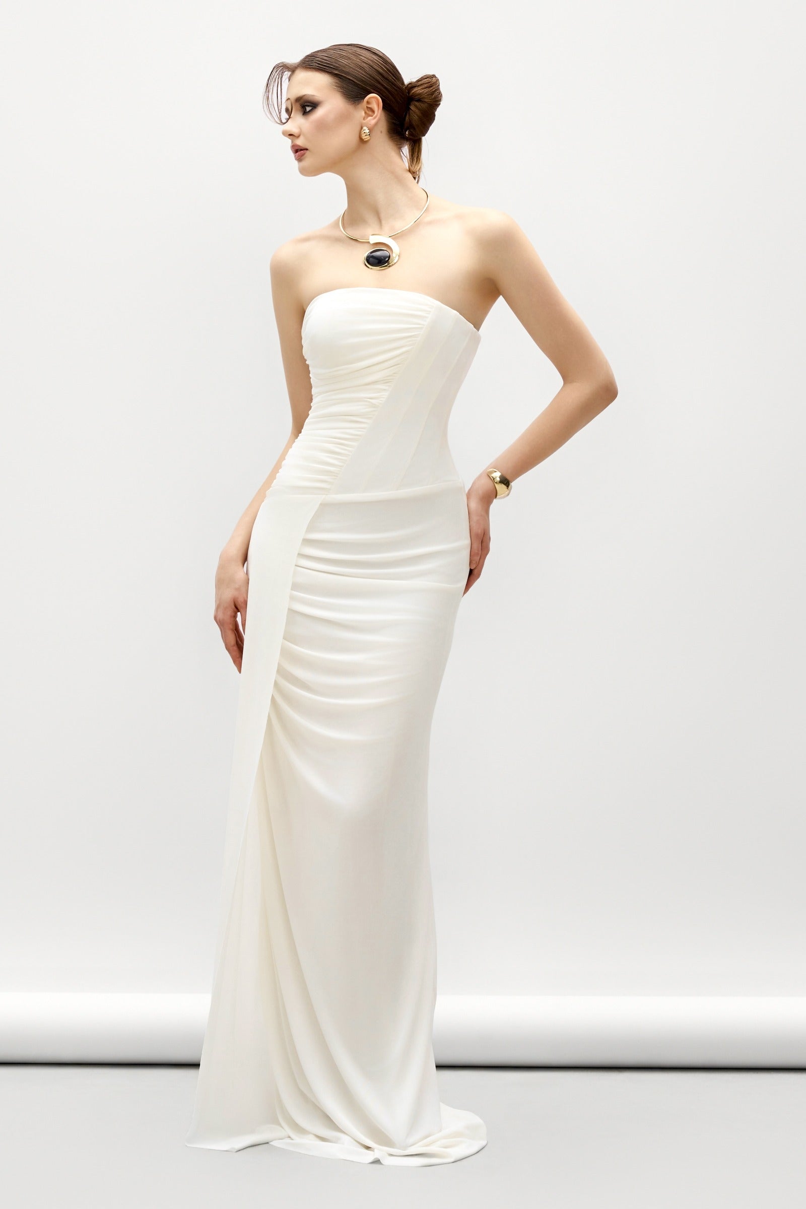 Iris Ruched Maxi Dress - MEAN BLVD