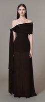 Isabel Asymmetric Neck Maxi Dress - MEAN BLVD