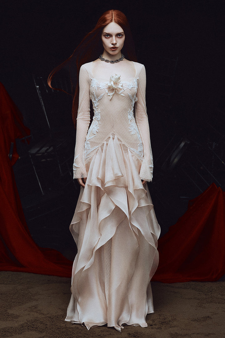 Isabella Mermaid Applique Maxi Dress - MEAN BLVD