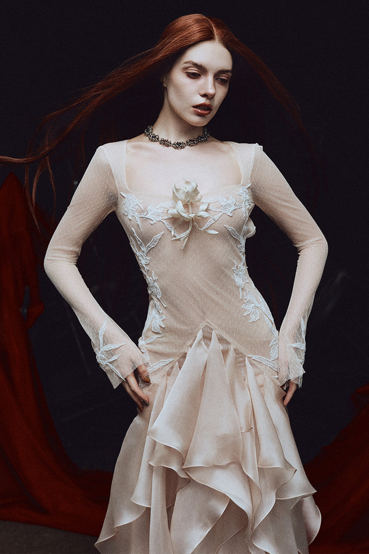 Isabella Mermaid Applique Maxi Dress - MEAN BLVD