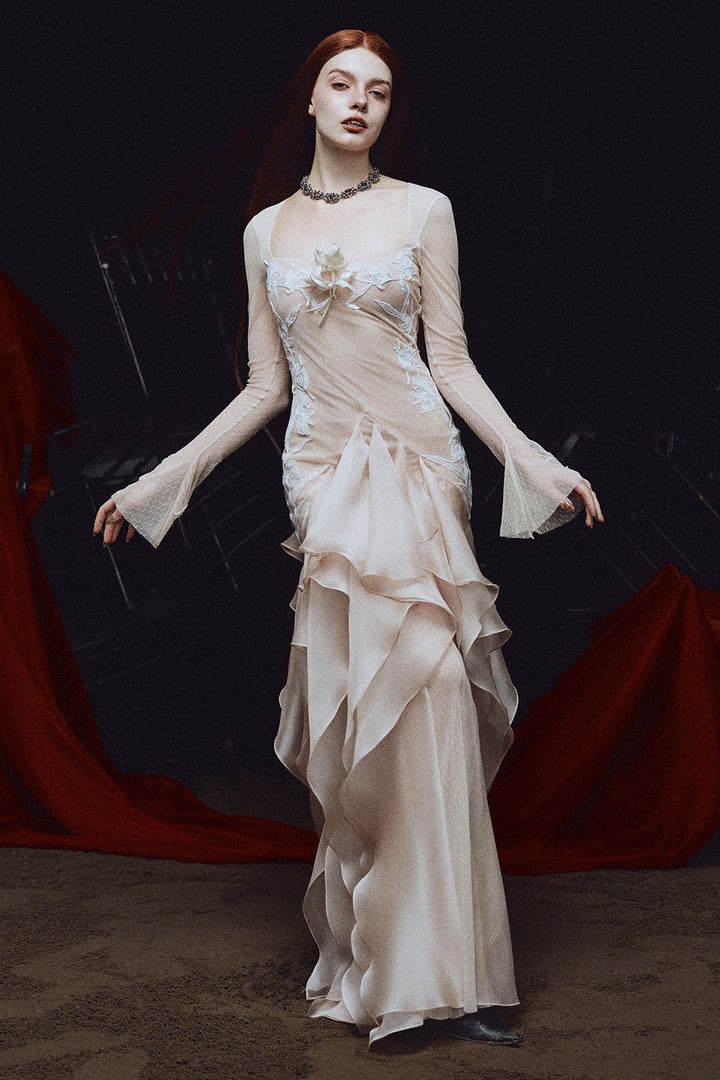 Isabella Mermaid Applique Maxi Dress - MEAN BLVD