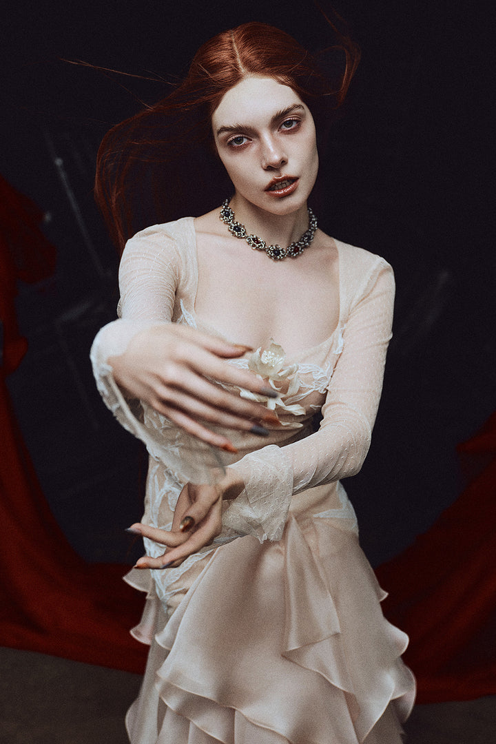 Isabella Mermaid Applique Maxi Dress - MEAN BLVD