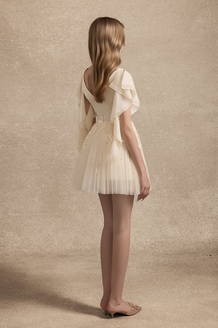 Isolde Butterfly Sleeve Bead Mini Dress - MEAN BLVD