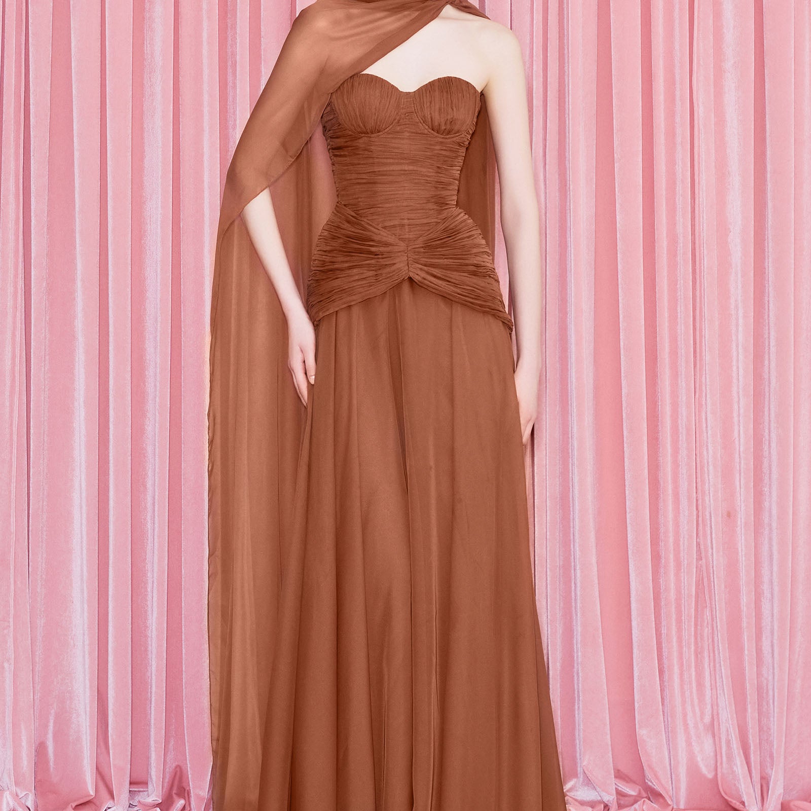 Isolde Ruched Maxi Dress - MEAN BLVD