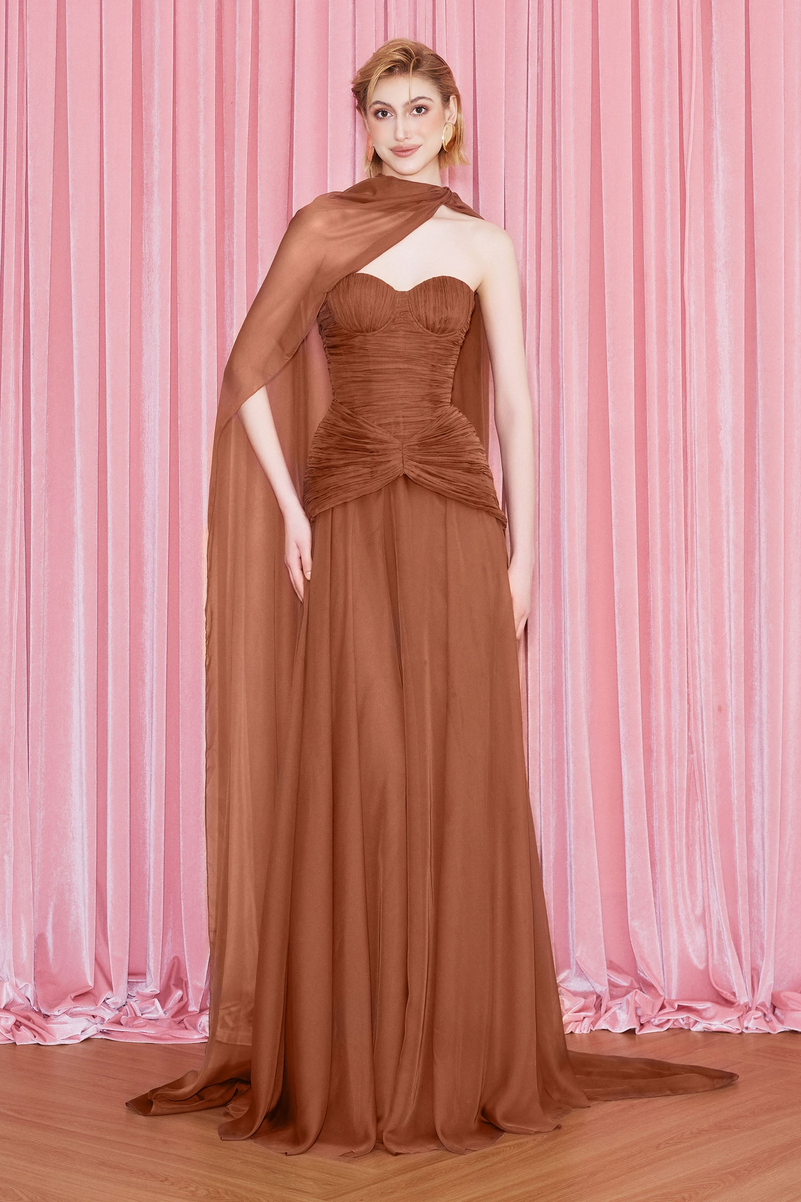 Isolde Ruched Maxi Dress - MEAN BLVD