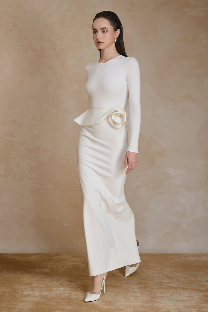 Ivora Round Neck Applique Maxi Dress - MEAN BLVD