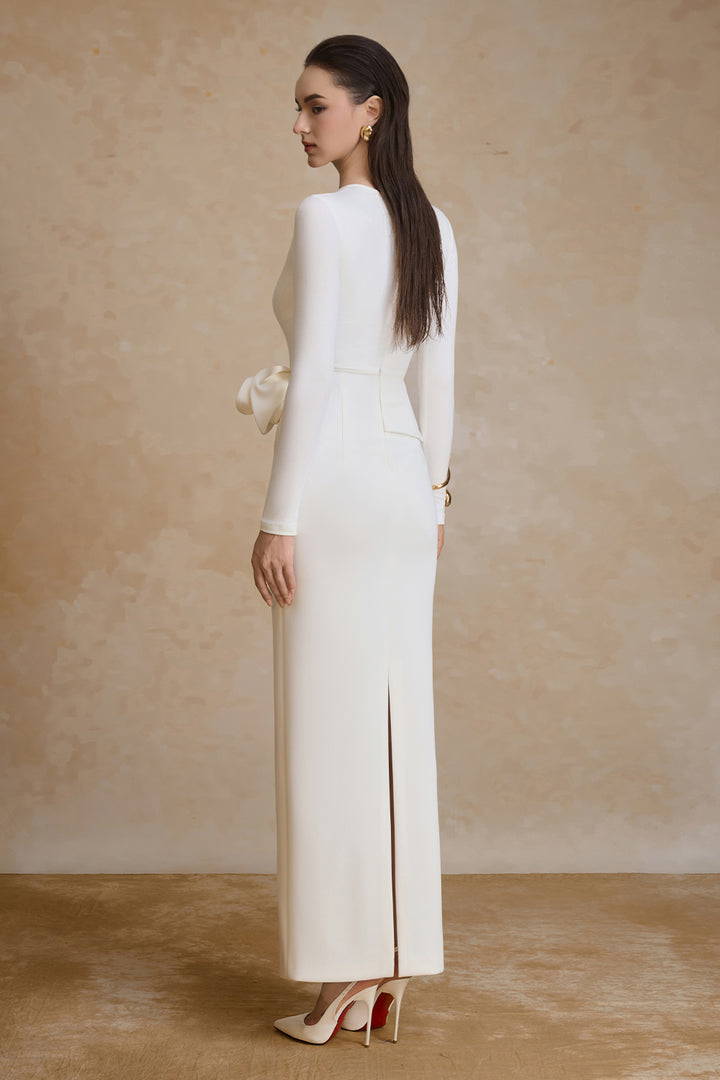 Ivora Round Neck Applique Maxi Dress - MEAN BLVD