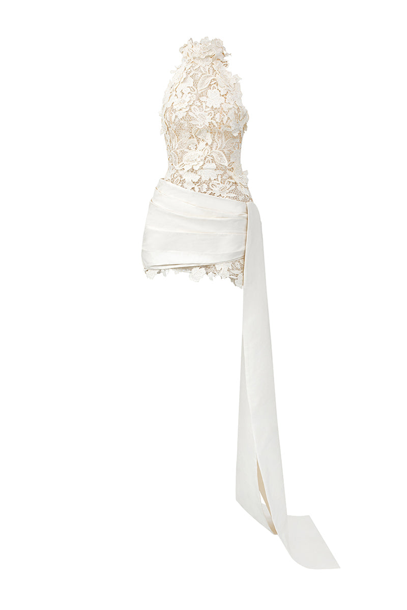 Isen Asymmetric Mini Dress