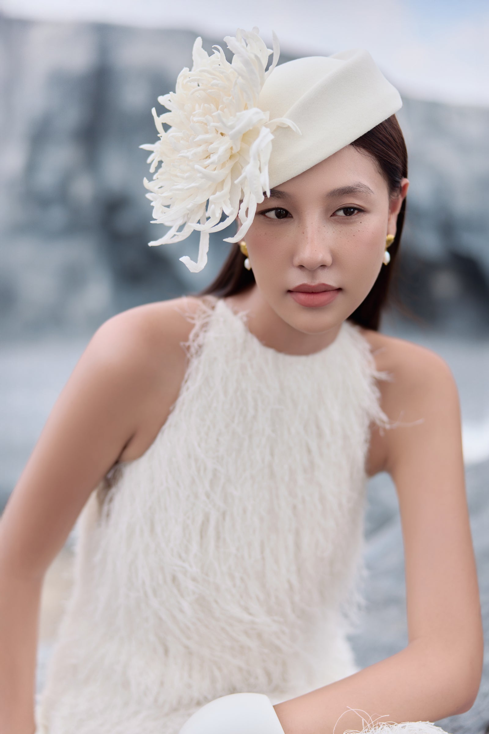 Ivory Fleece Hat - MEAN BLVD