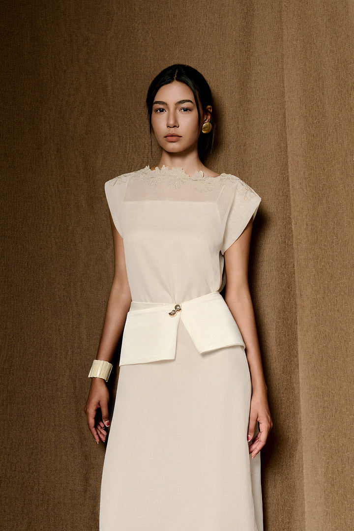 Ivy Boat Applique Midi Dress - MEAN BLVD