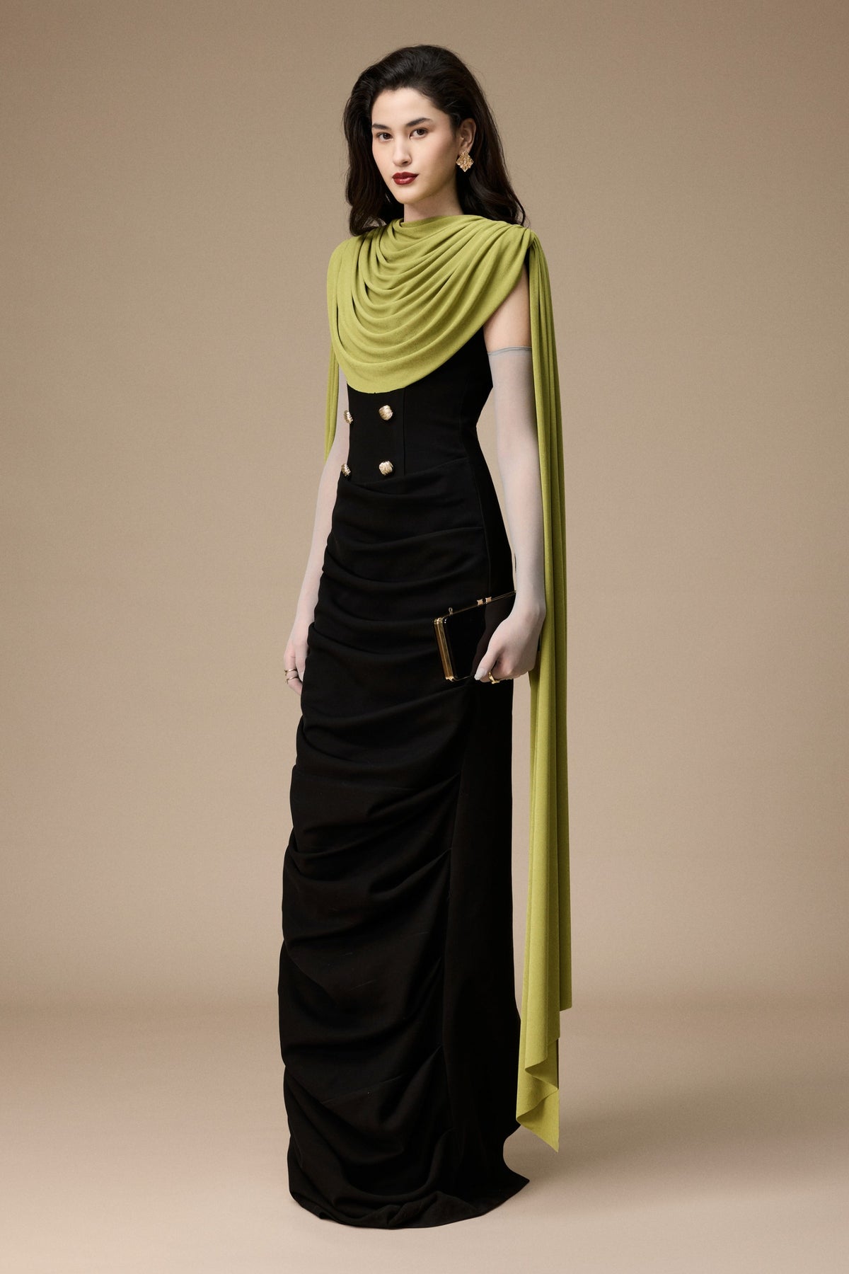 Volley Draped Maxi Dress