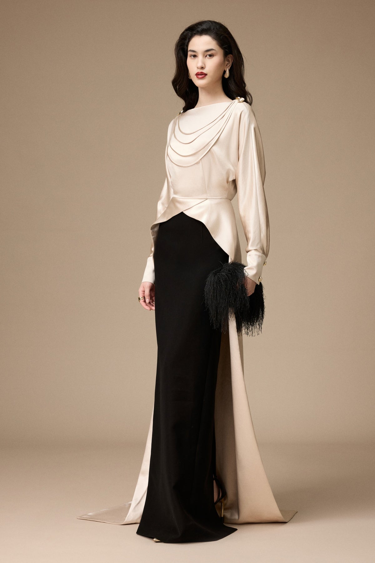 Silva Boat Neck Maxi Dress