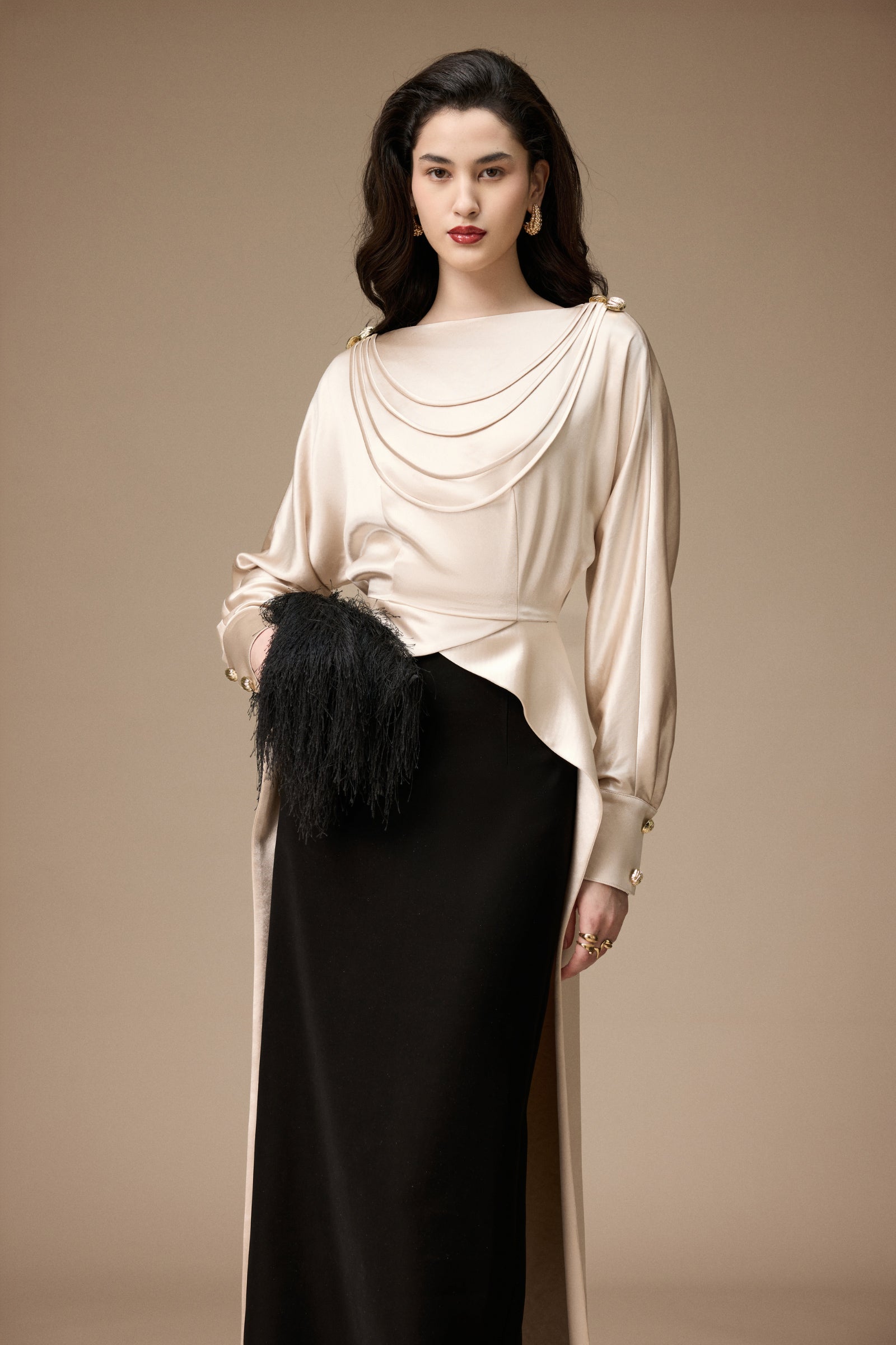 Silva Boat Neck Maxi Dress