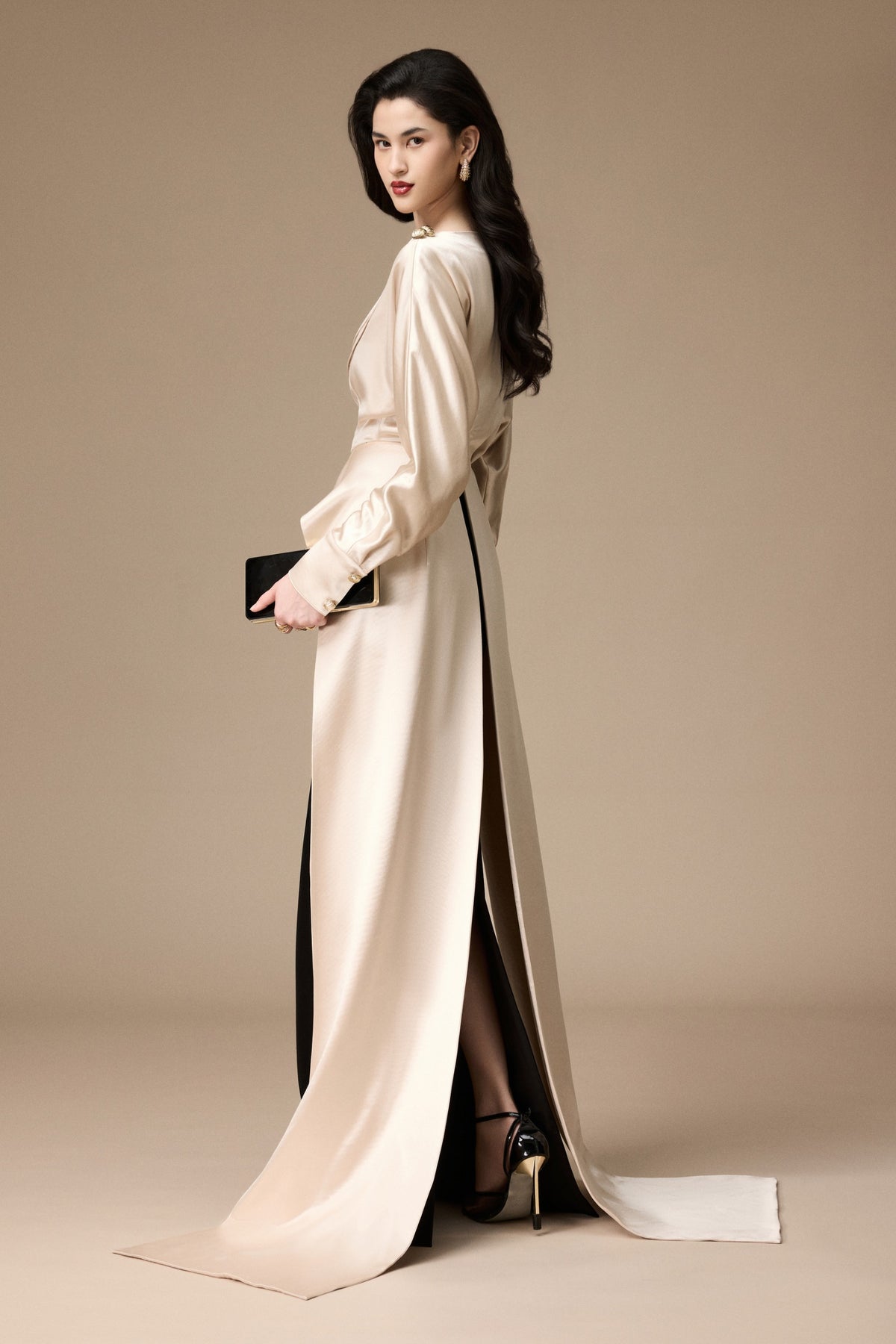 Silva Boat Neck Maxi Dress