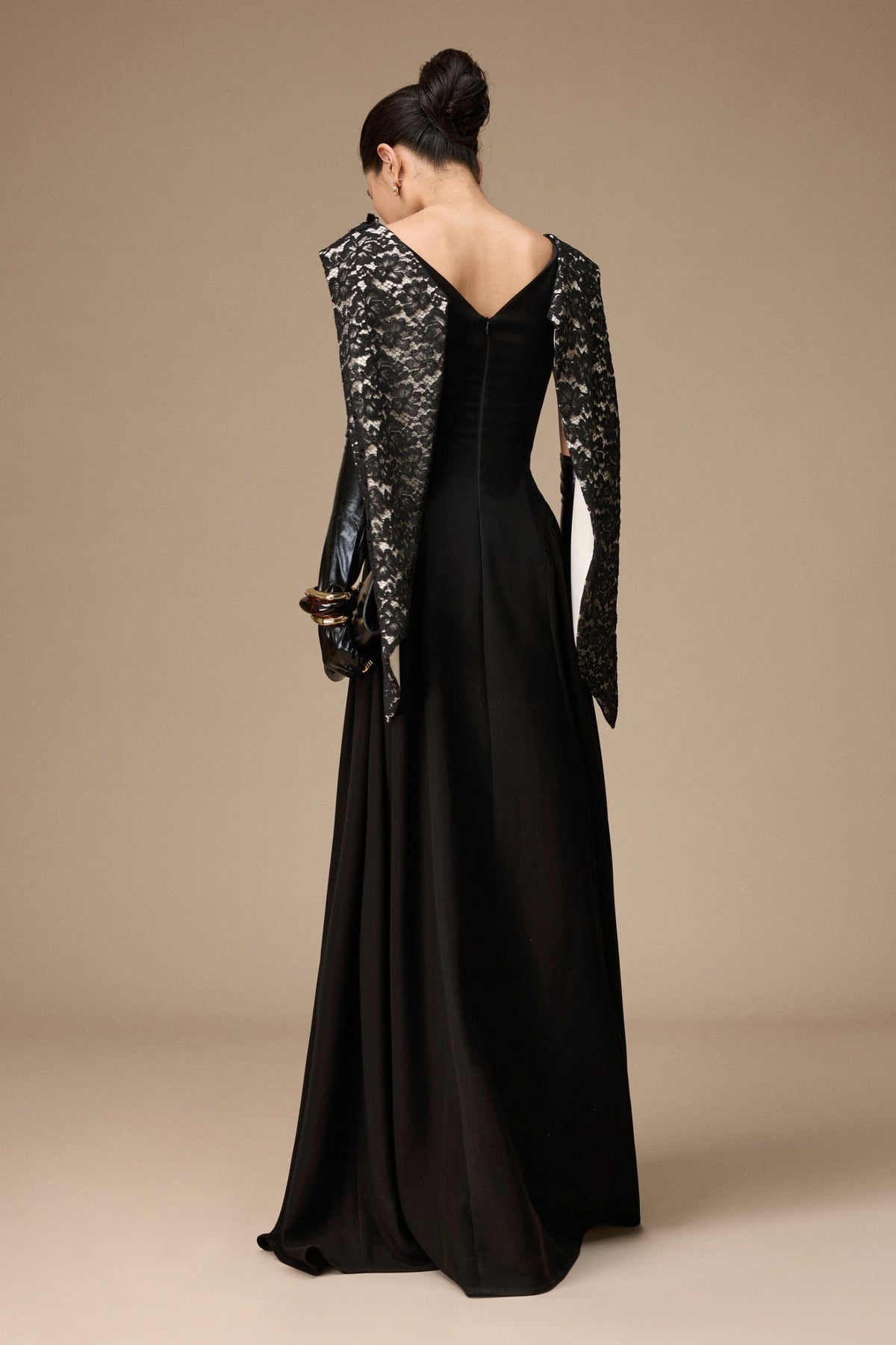 Rosier Asymmetric Neck Maxi Dress