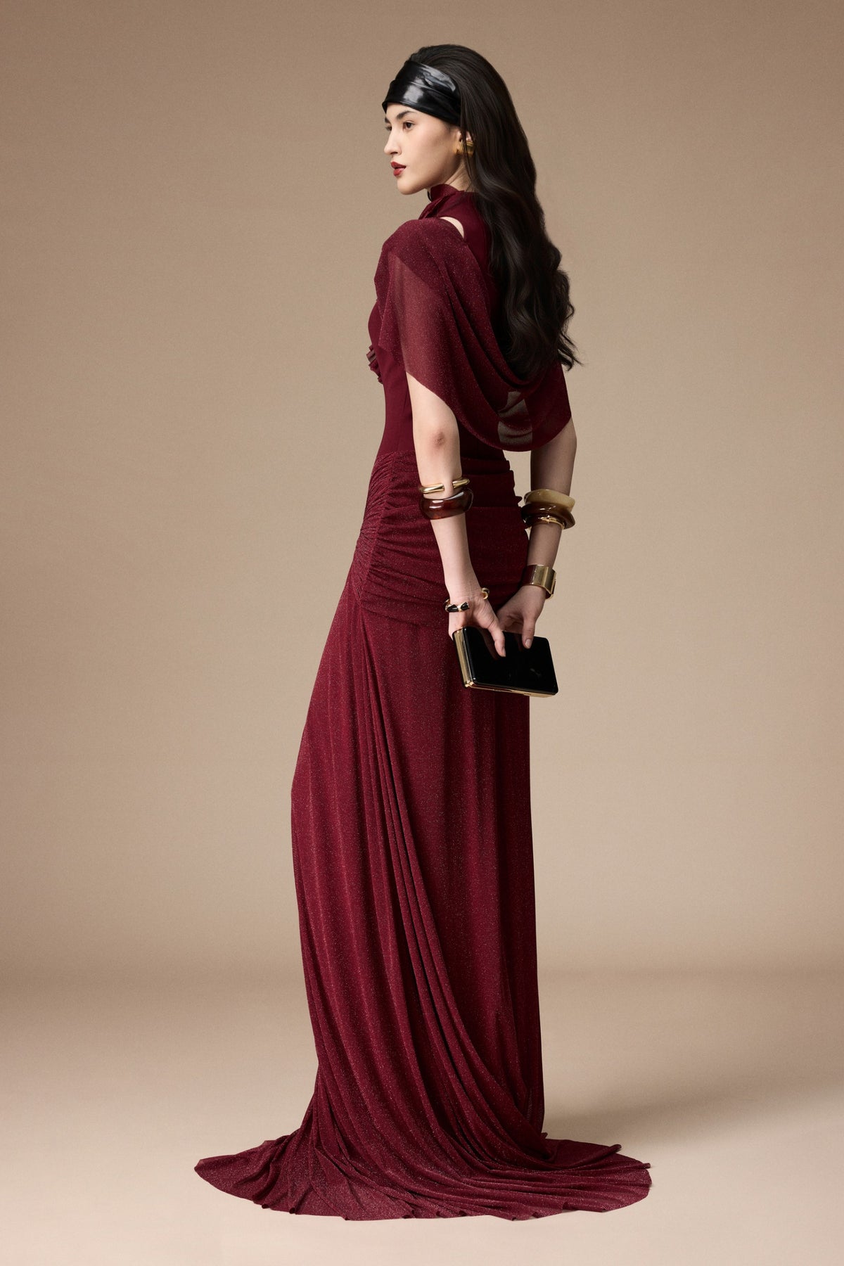 Limona Cape Sleeve Maxi Dress