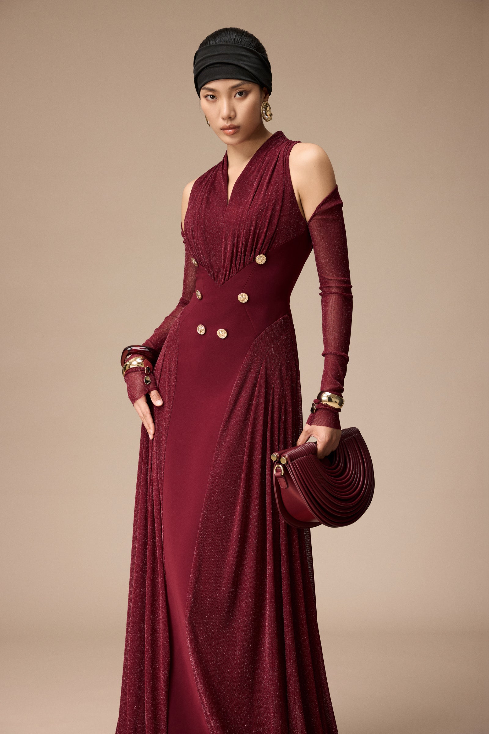 Jacques Cold Shoulder Sleeve Maxi Dress