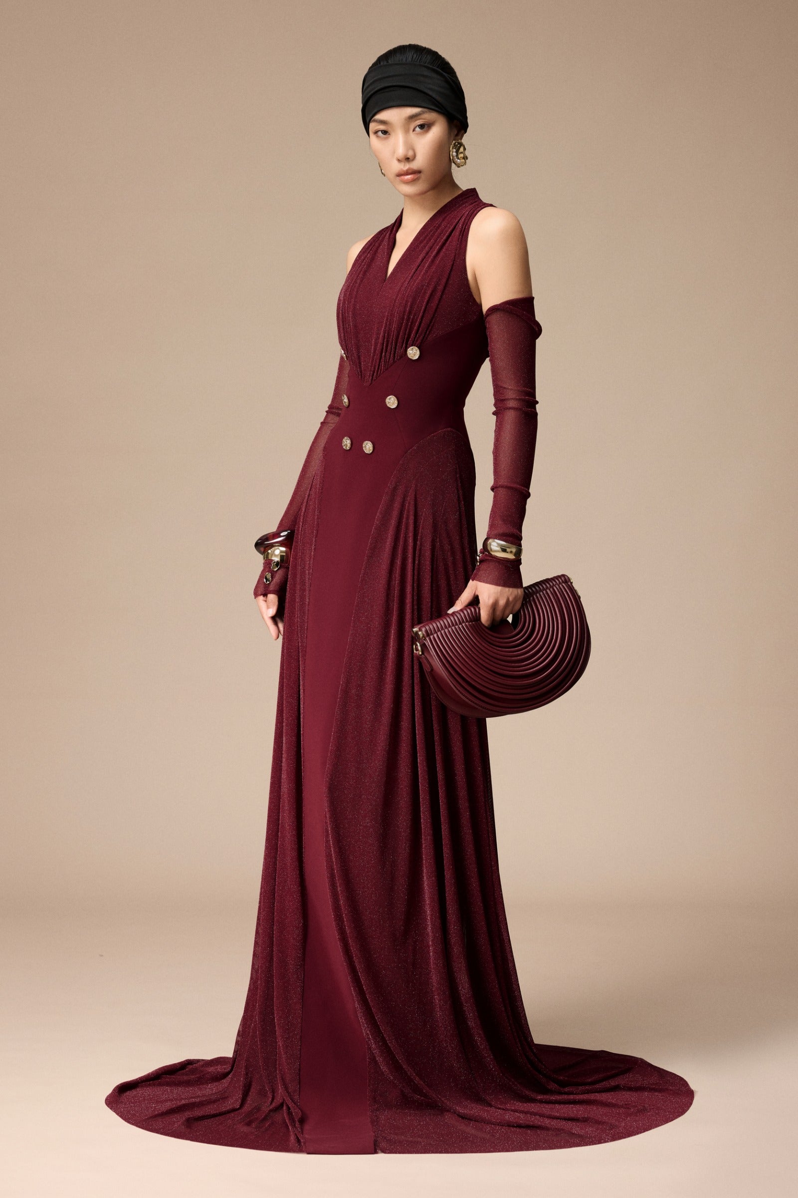 Jacques Cold Shoulder Sleeve Maxi Dress