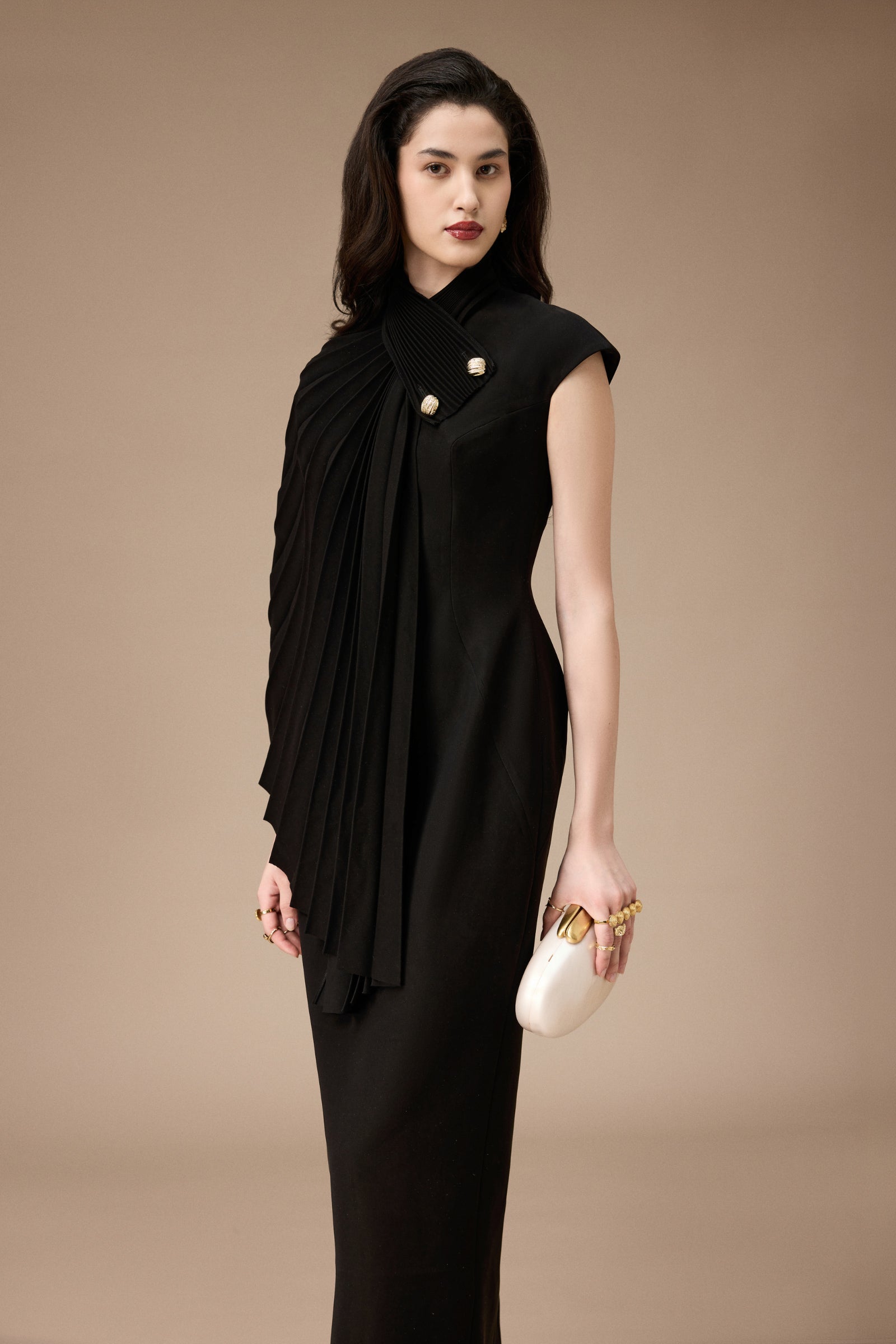 Aragon Pleated Maxi Dress