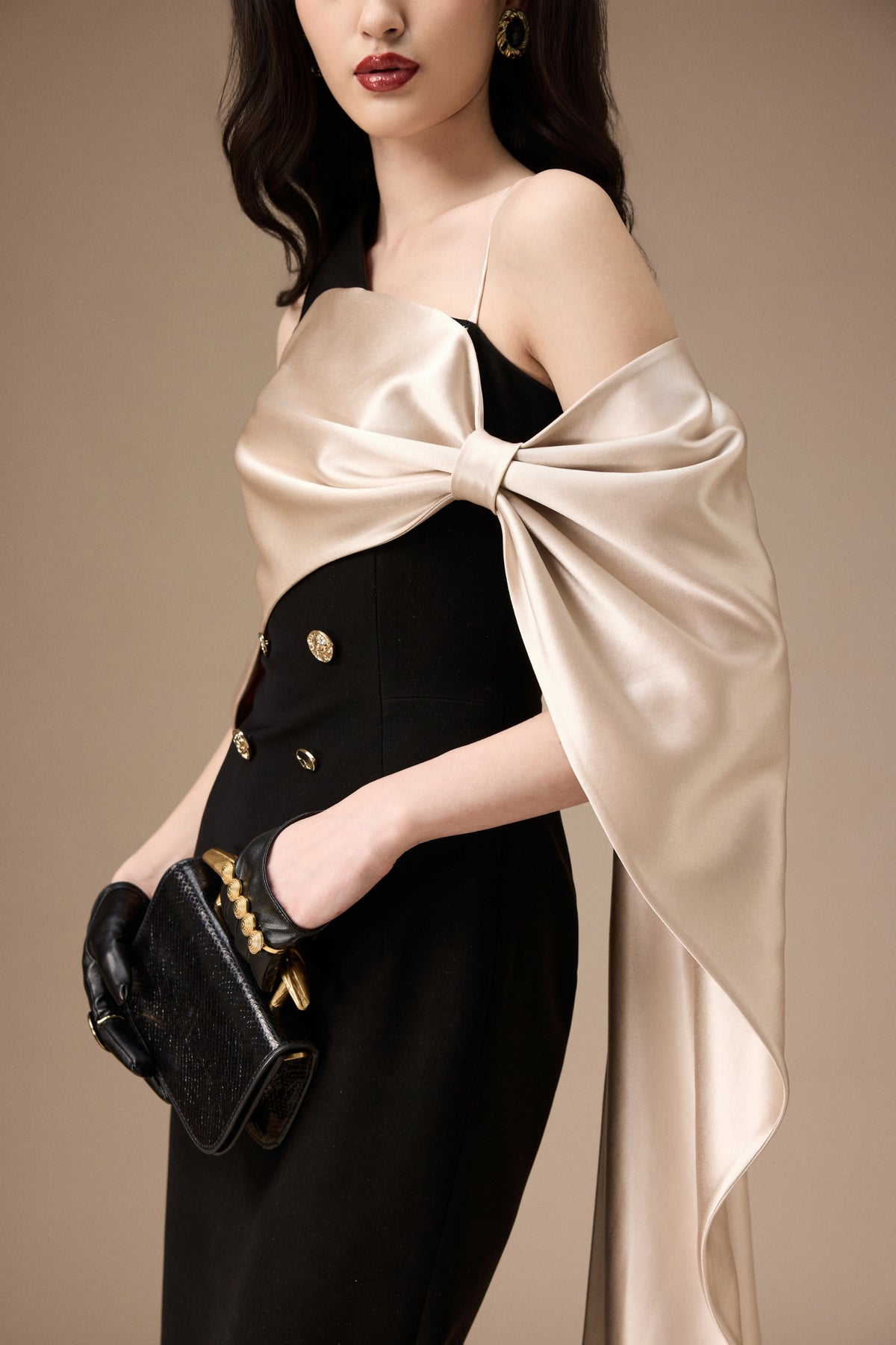 Matyr Asymmetric Sleeve Maxi Dress