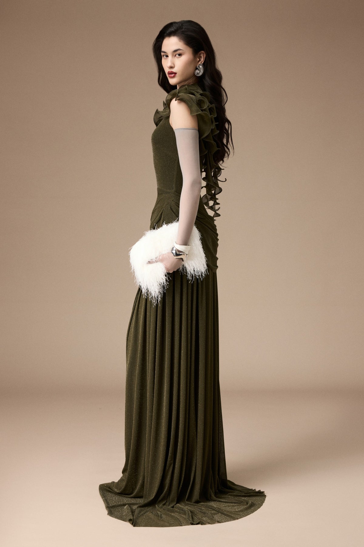Marche Ruffle Maxi Dress