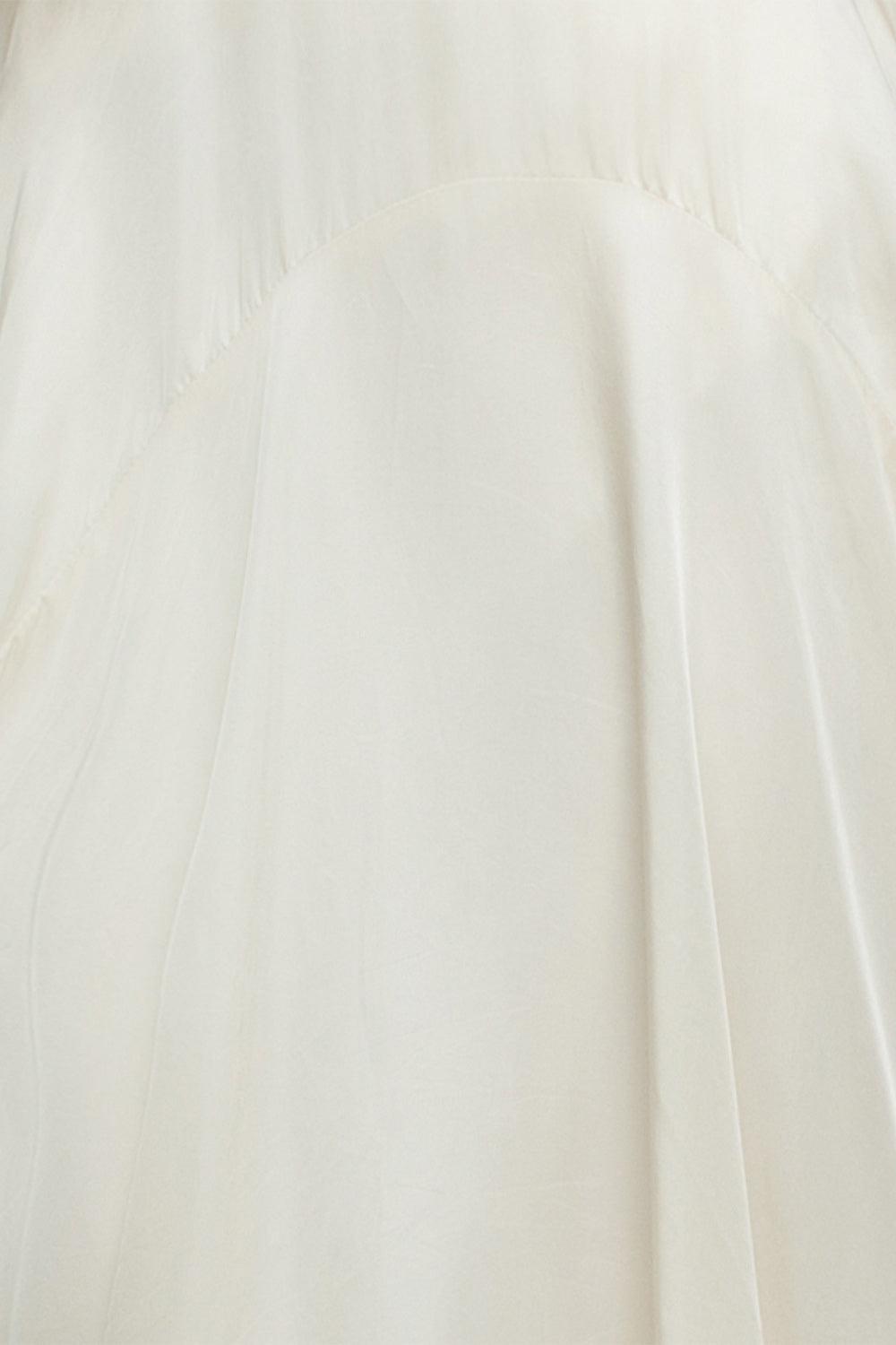 Paris Tulip Draped Poly Silk Calf Length Skirt