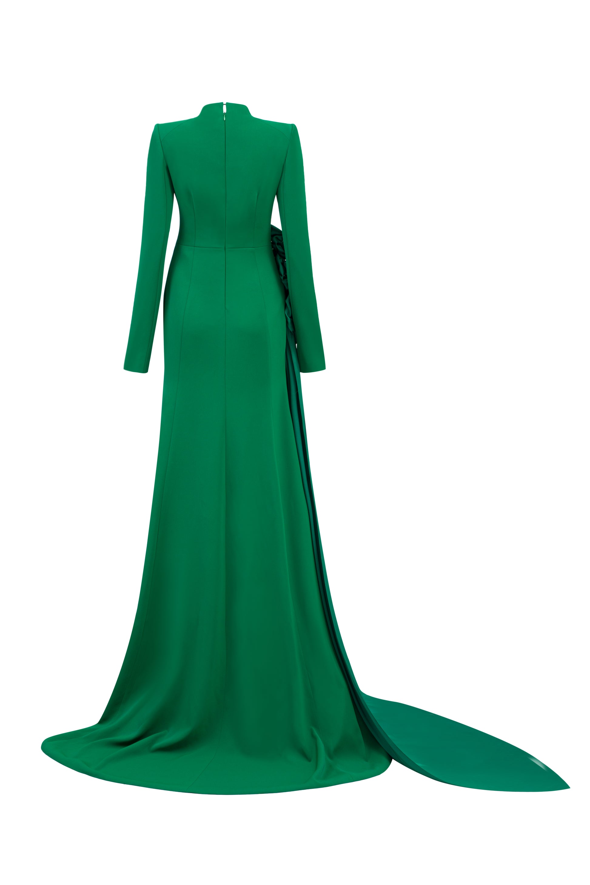 Women's Divine Trumpet Cut-Out Polyester Spandex Floor Length Dress S/M/L/Customize Dark Green MEAN BLVD Dark Green / L Women's Divine Trumpet Cut-Out Polyester Spandex Floor Length Dress S/M/L/Customize Dark Green MEAN BLVD Dark Green / L