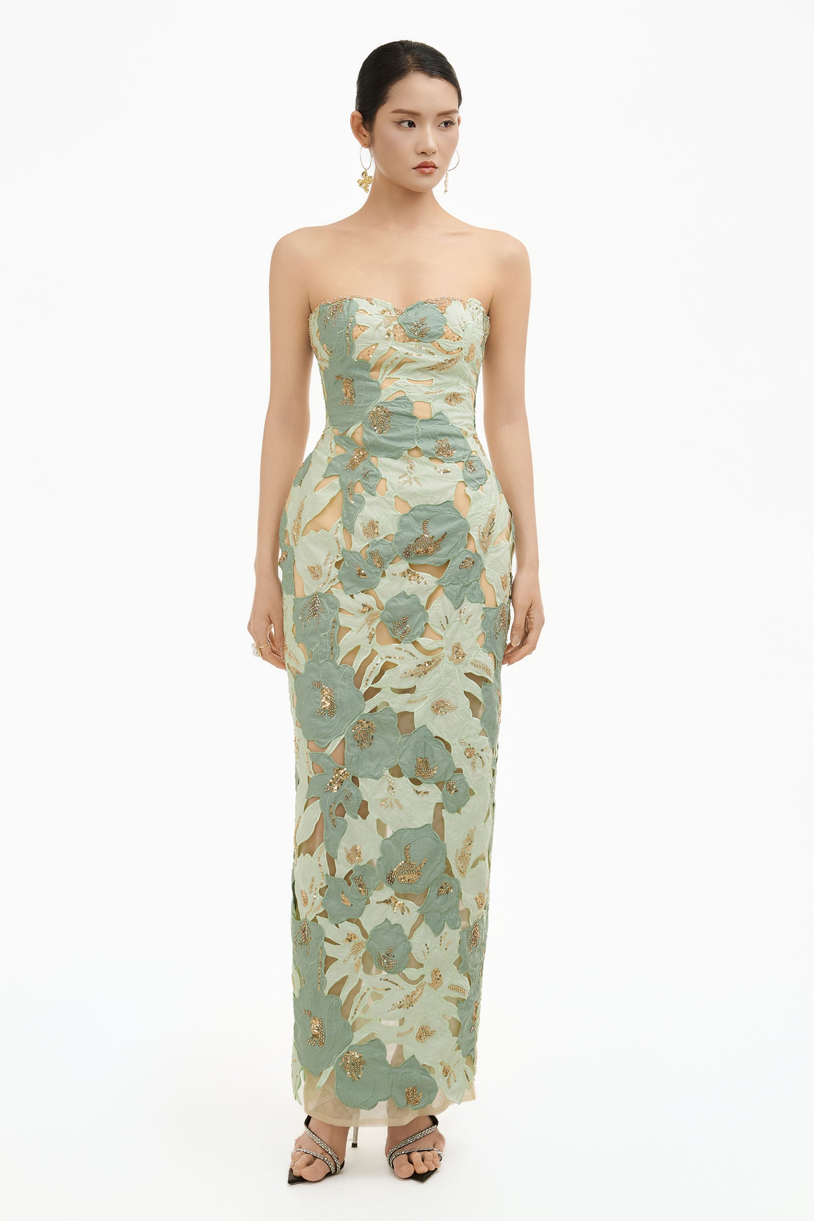 Jasmine Sweetheart Maxi Dress - MEAN BLVD