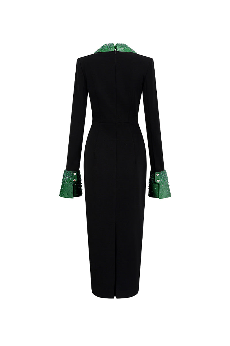 Jaylene Pencil Crepe Midi Dress - MEAN BLVD