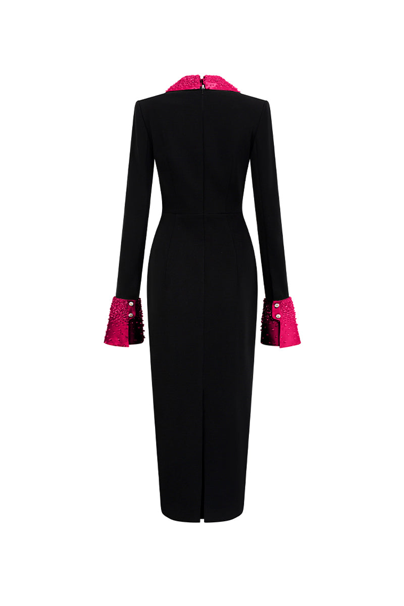 Jaylene Pencil Crepe Midi Dress - MEAN BLVD