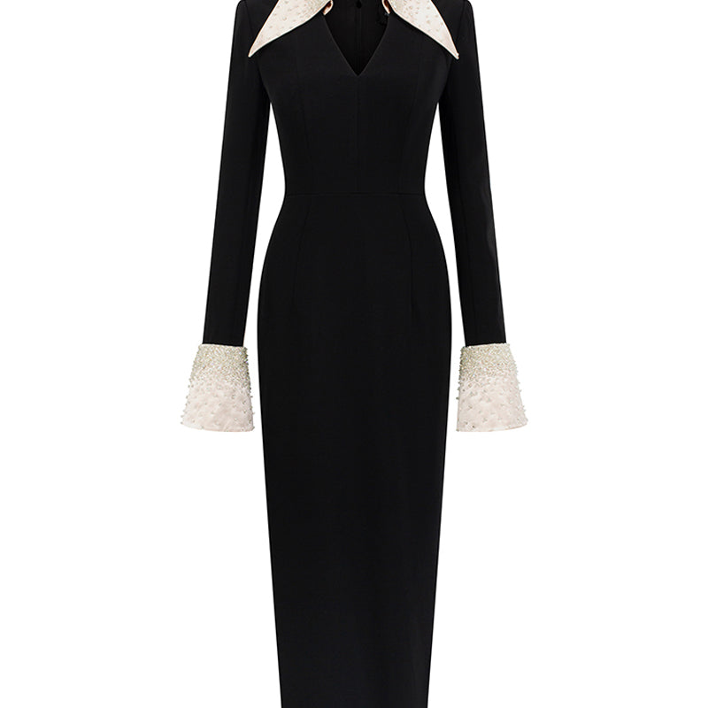 Jaylene Pencil Crepe Midi Dress - MEAN BLVD