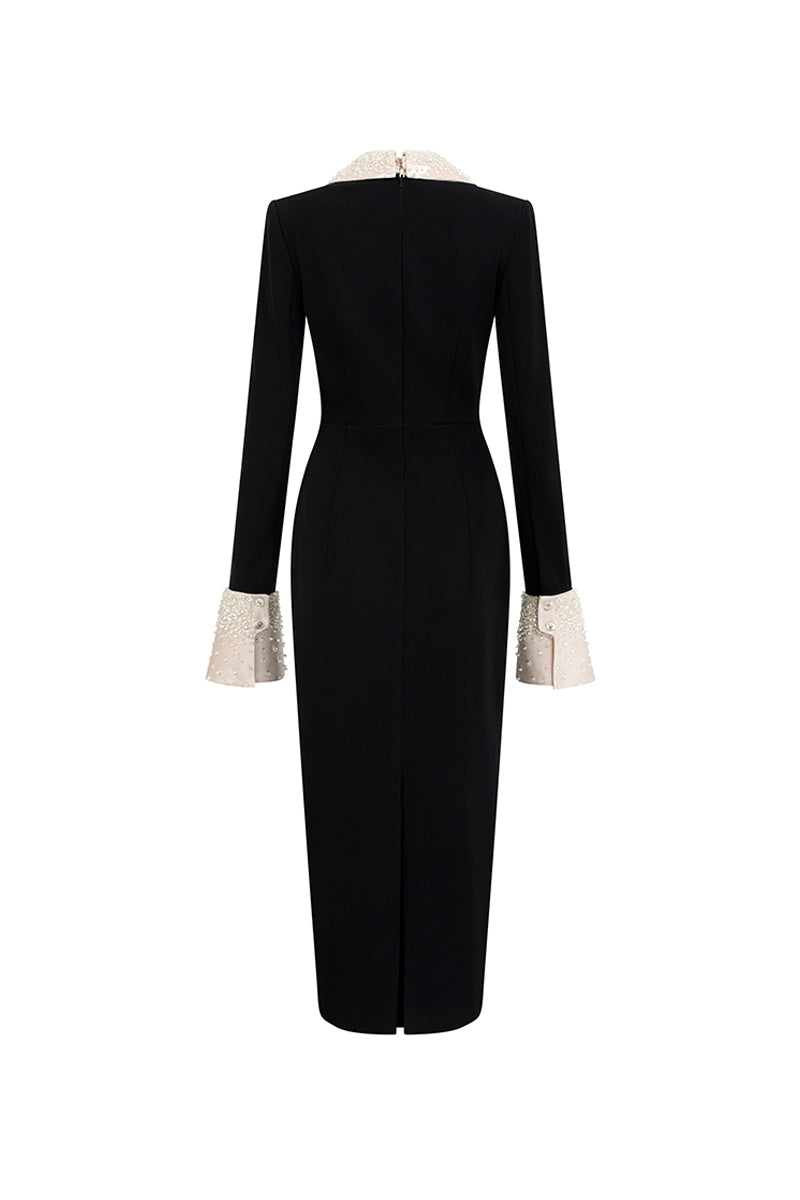 Jaylene Pencil Crepe Midi Dress - MEAN BLVD