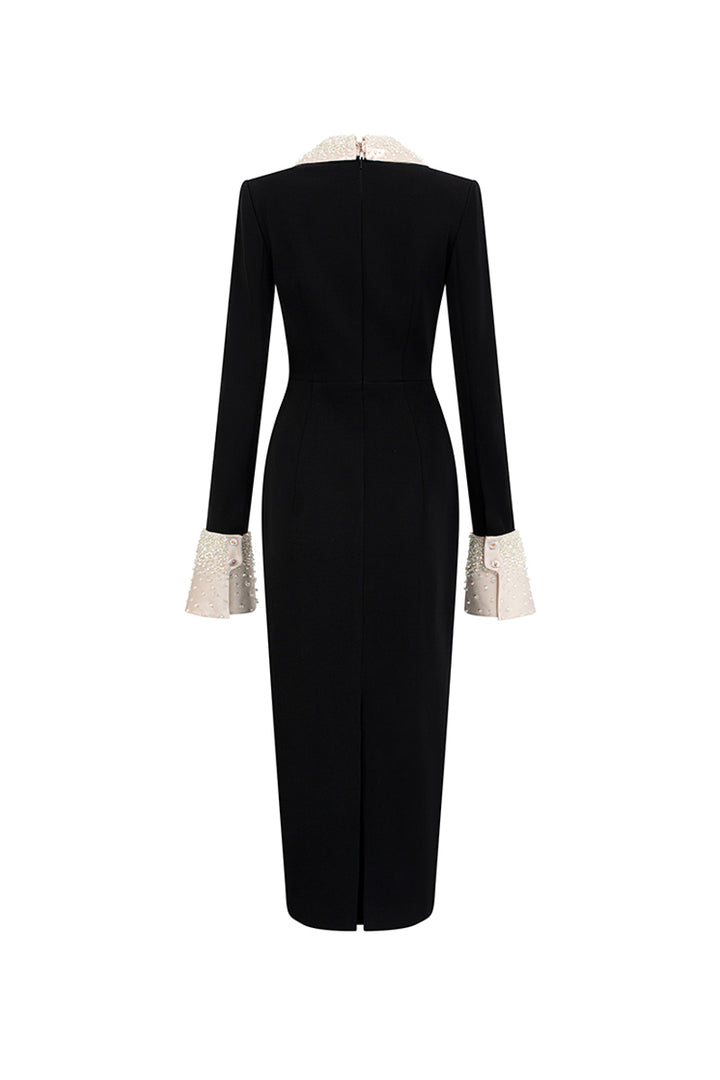 Jaylene Pencil Crepe Midi Dress - MEAN BLVD