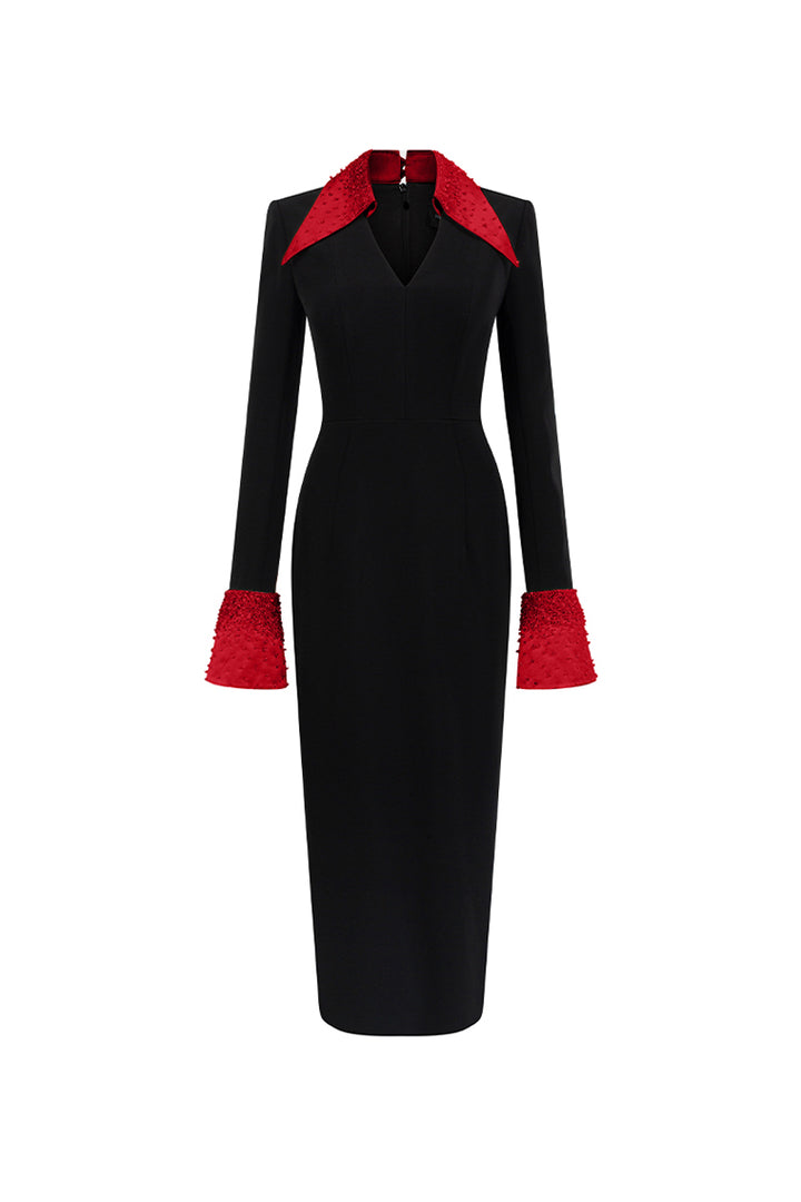 Jaylene Pencil Crepe Midi Dress - MEAN BLVD