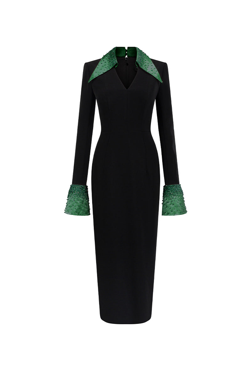 Jaylene Pencil Crepe Midi Dress - MEAN BLVD