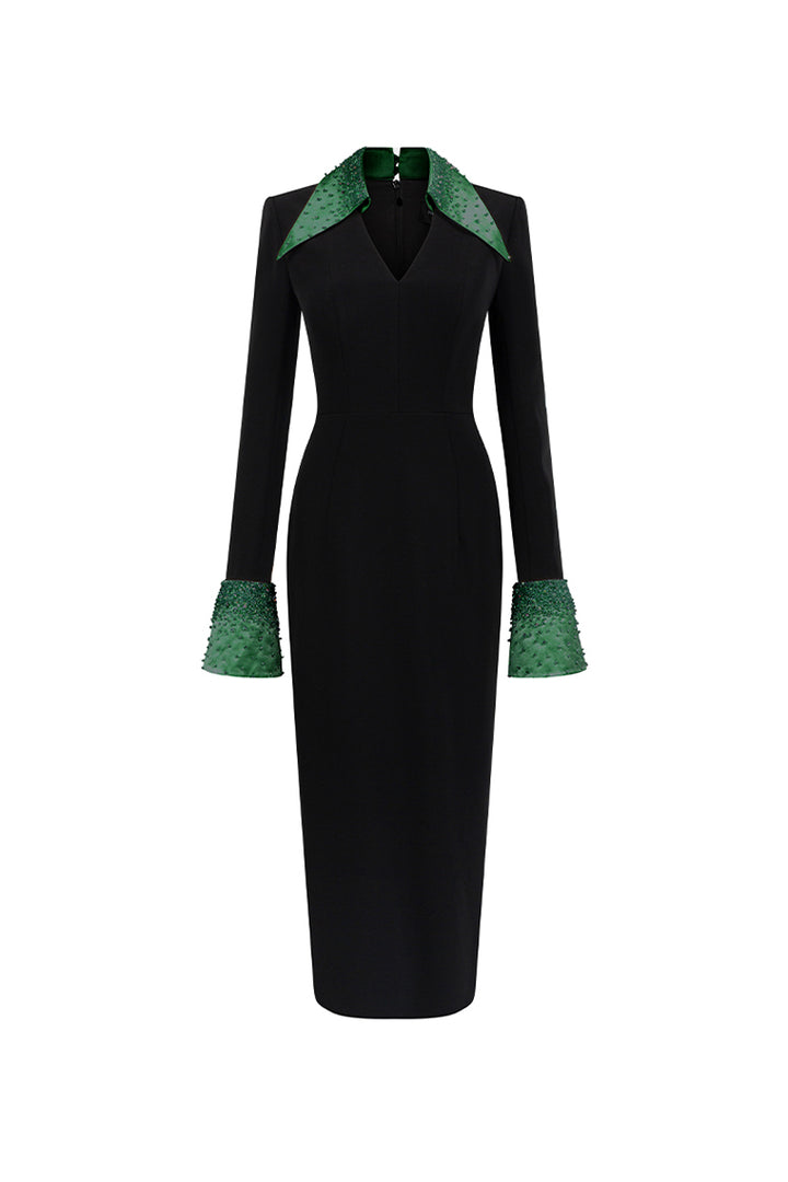 Jaylene Pencil Crepe Midi Dress - MEAN BLVD