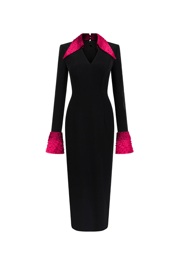 Jaylene Pencil Crepe Midi Dress - MEAN BLVD