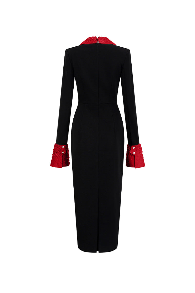 Jaylene Pencil Crepe Midi Dress - MEAN BLVD