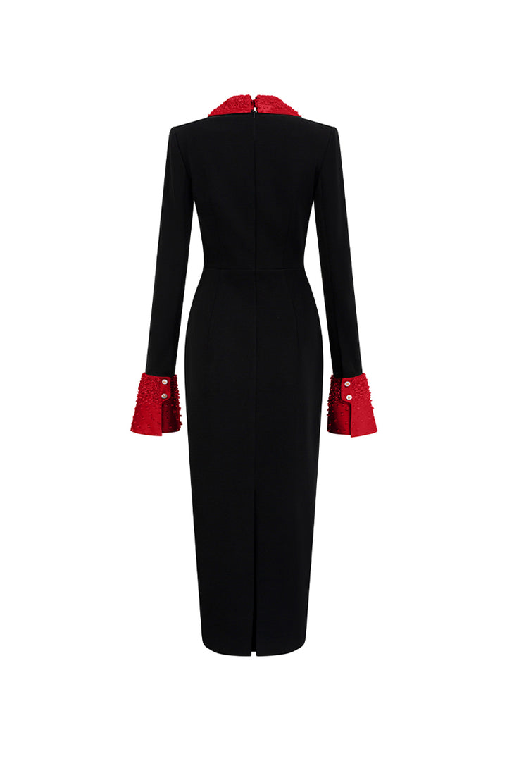 Jaylene Pencil Crepe Midi Dress - MEAN BLVD