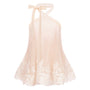 Julia Babydoll Halter Neck Crinkle Organza Top
