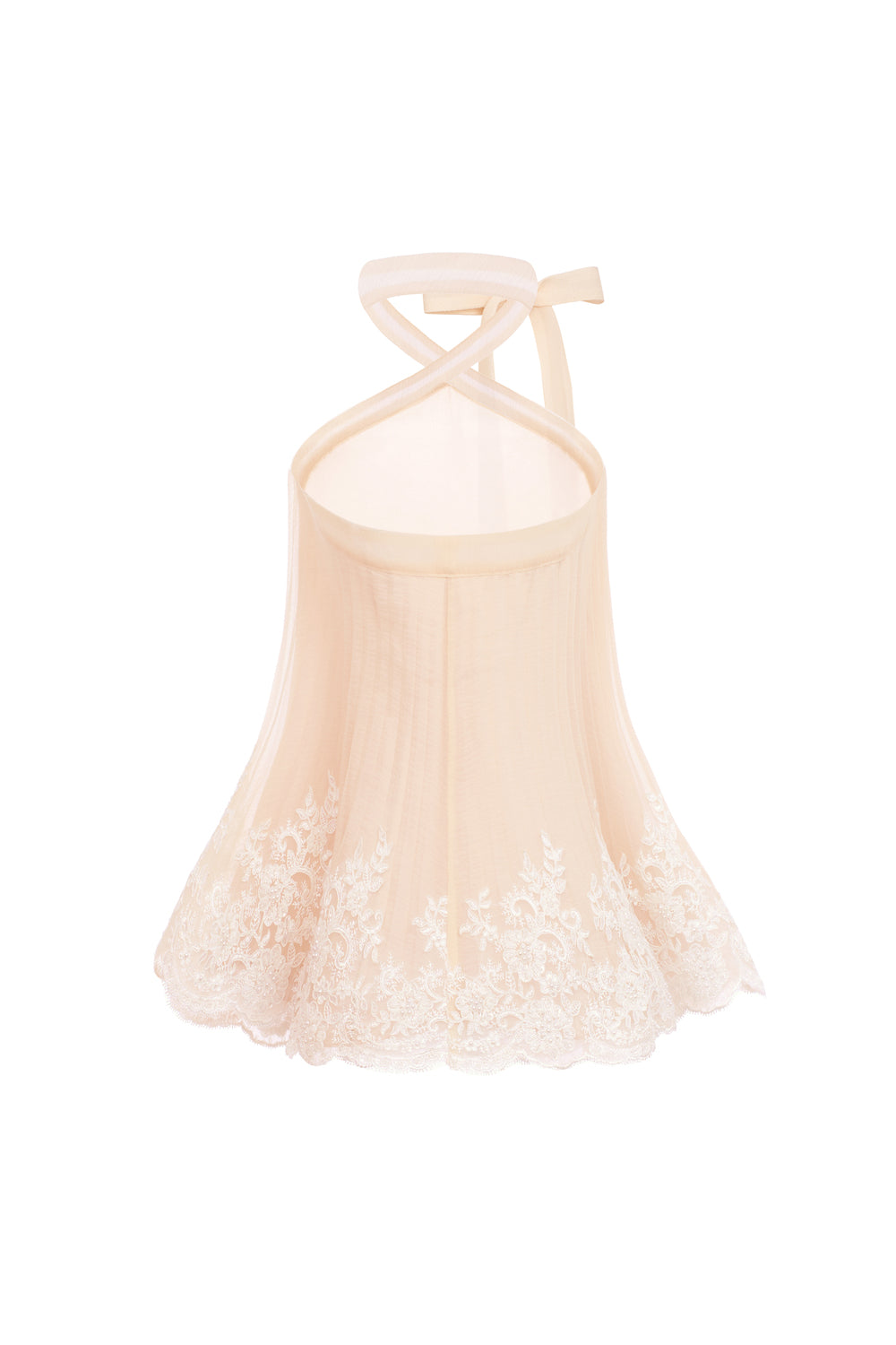 Julia Babydoll Halter Neck Crinkle Organza Top