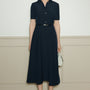 Juliet Collared Button Midi Dress - MEAN BLVD