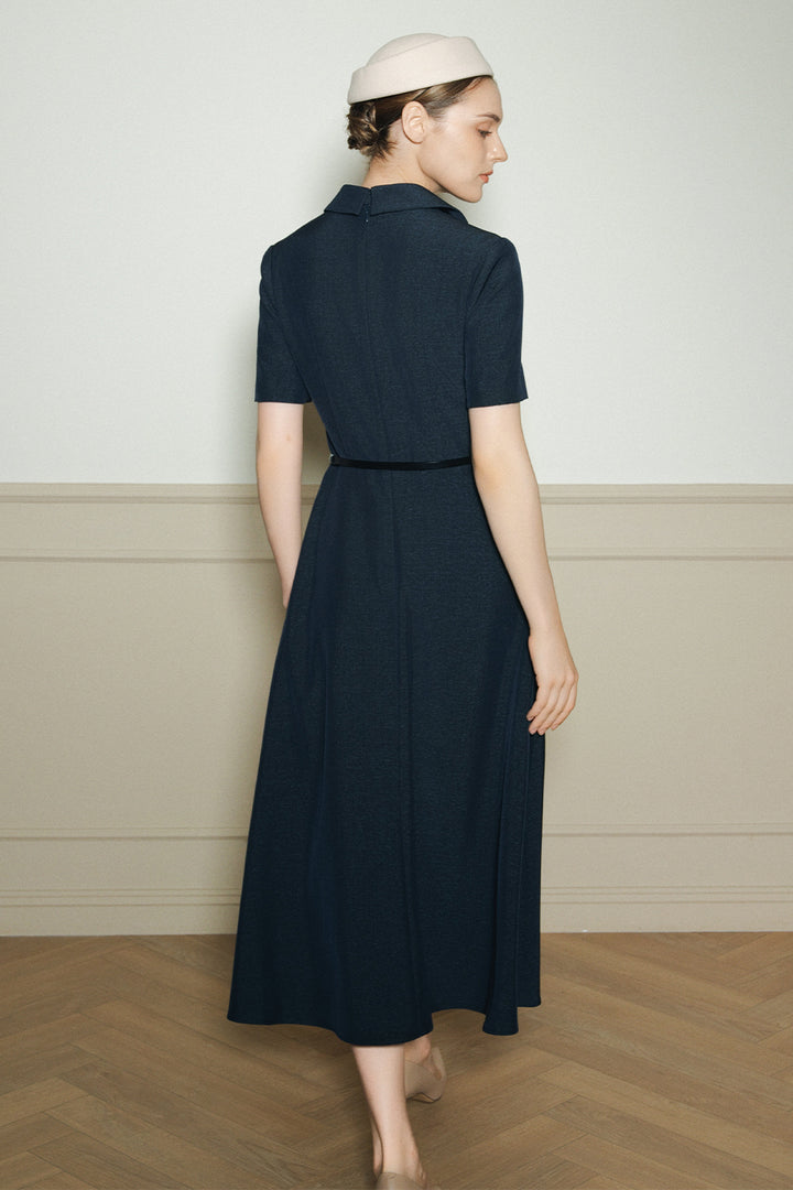 Juliet Collared Button Midi Dress - MEAN BLVD