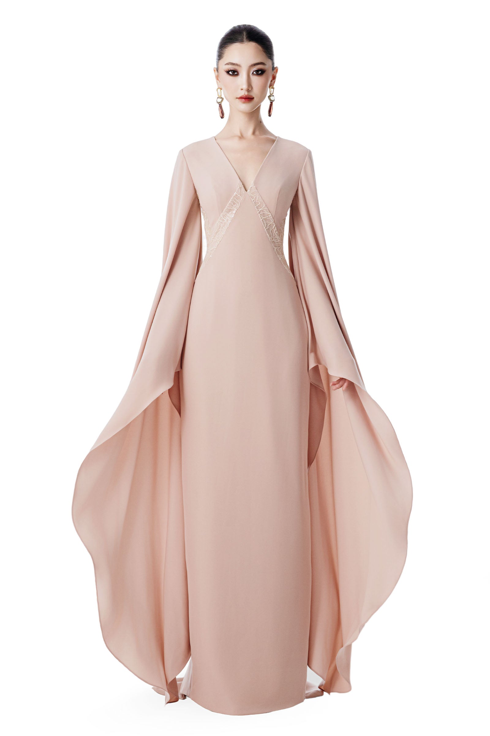 Juliette Cape Sleeve Maxi Dress - MEAN BLVD