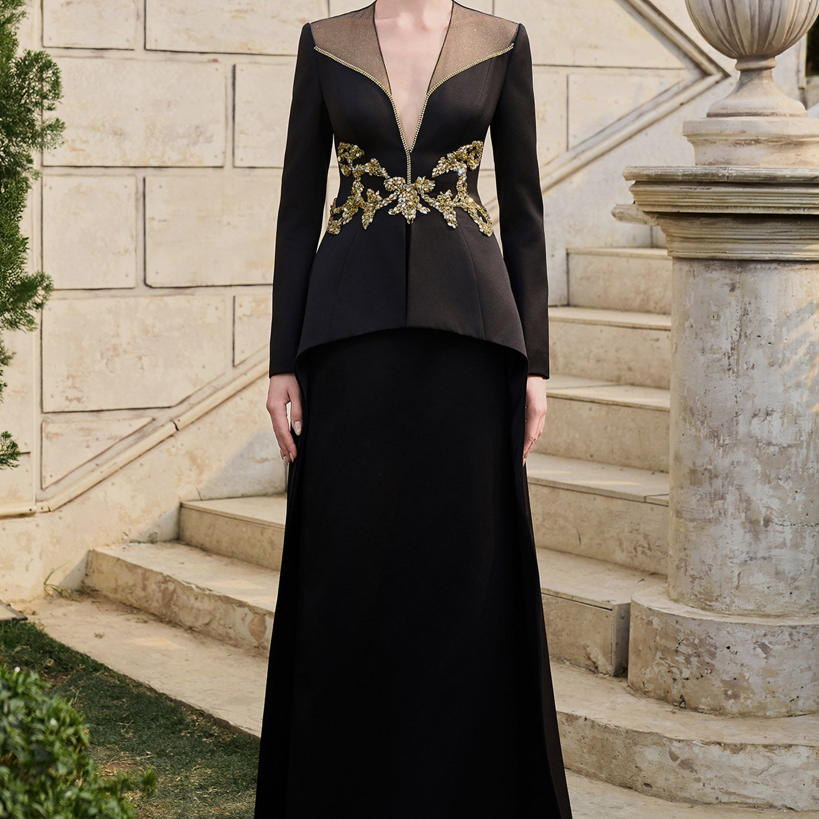 Juliette Peplum Maxi Dress - MEAN BLVD