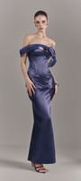Valoria Corset Maxi Dress With Hip Drape Details 6