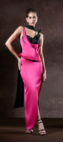 Samira Corset Thigh Slit Maxi Dress With Neck Scarf 3