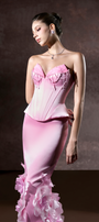 Kalena Corset Crystal Bust And Craftsmanship 3D Floral Maxi Dress 3