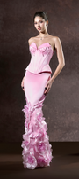 Kalena Corset Crystal Bust And Craftsmanship 3D Floral Maxi Dress 4