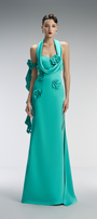Oasis Couture Thigh-high Maxi Dress With 3D Floral Appliqués
